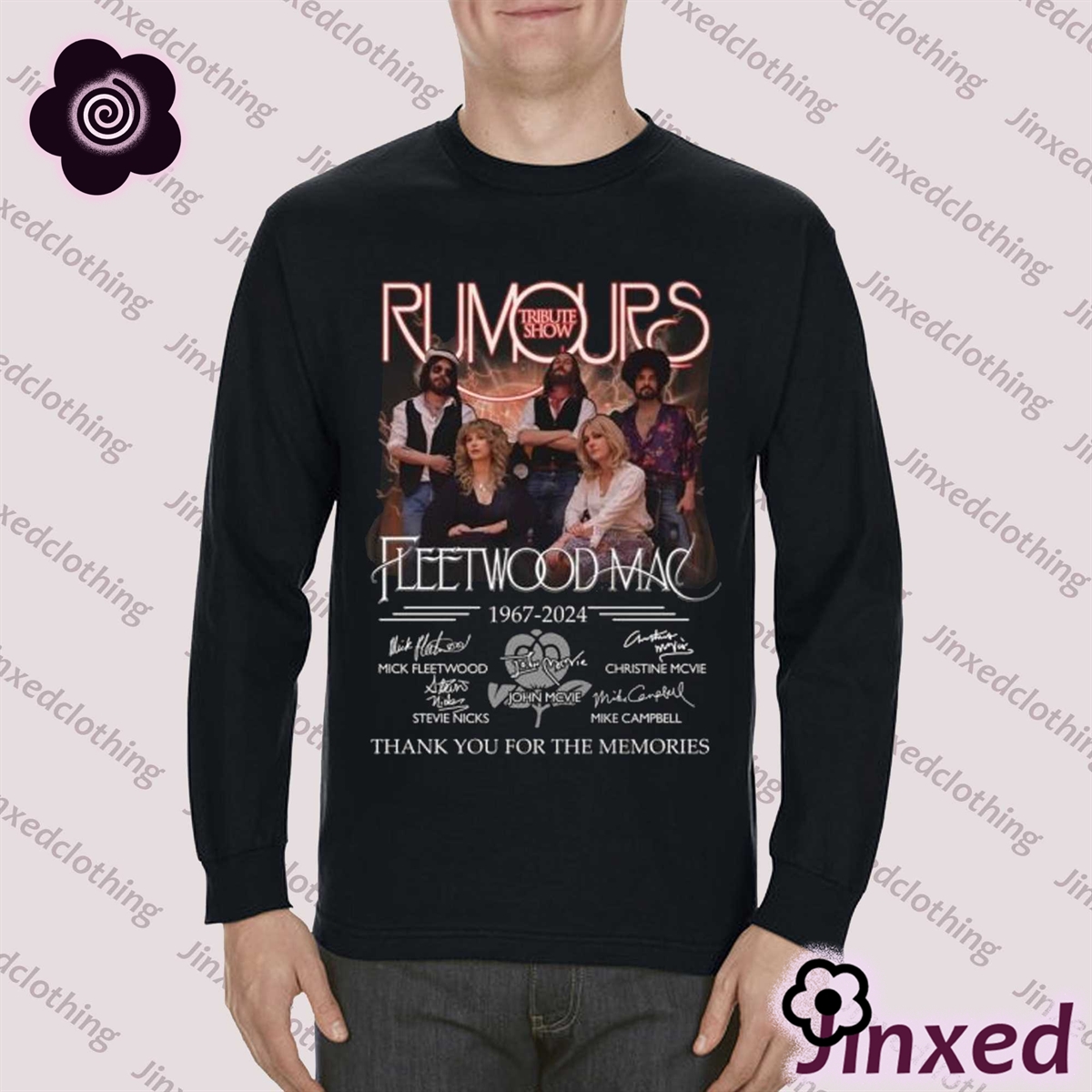 Rumours Tribute Show Fleetwood Mac 1967-2024 Thank You For The Memories T-shirt 